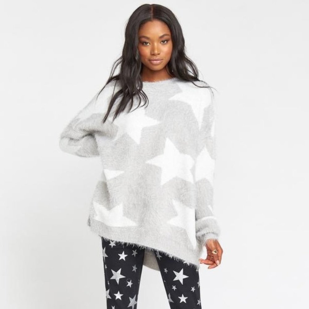 Show Me Your Mumu Leighanne Sweater in Fuzzy Star Knit
